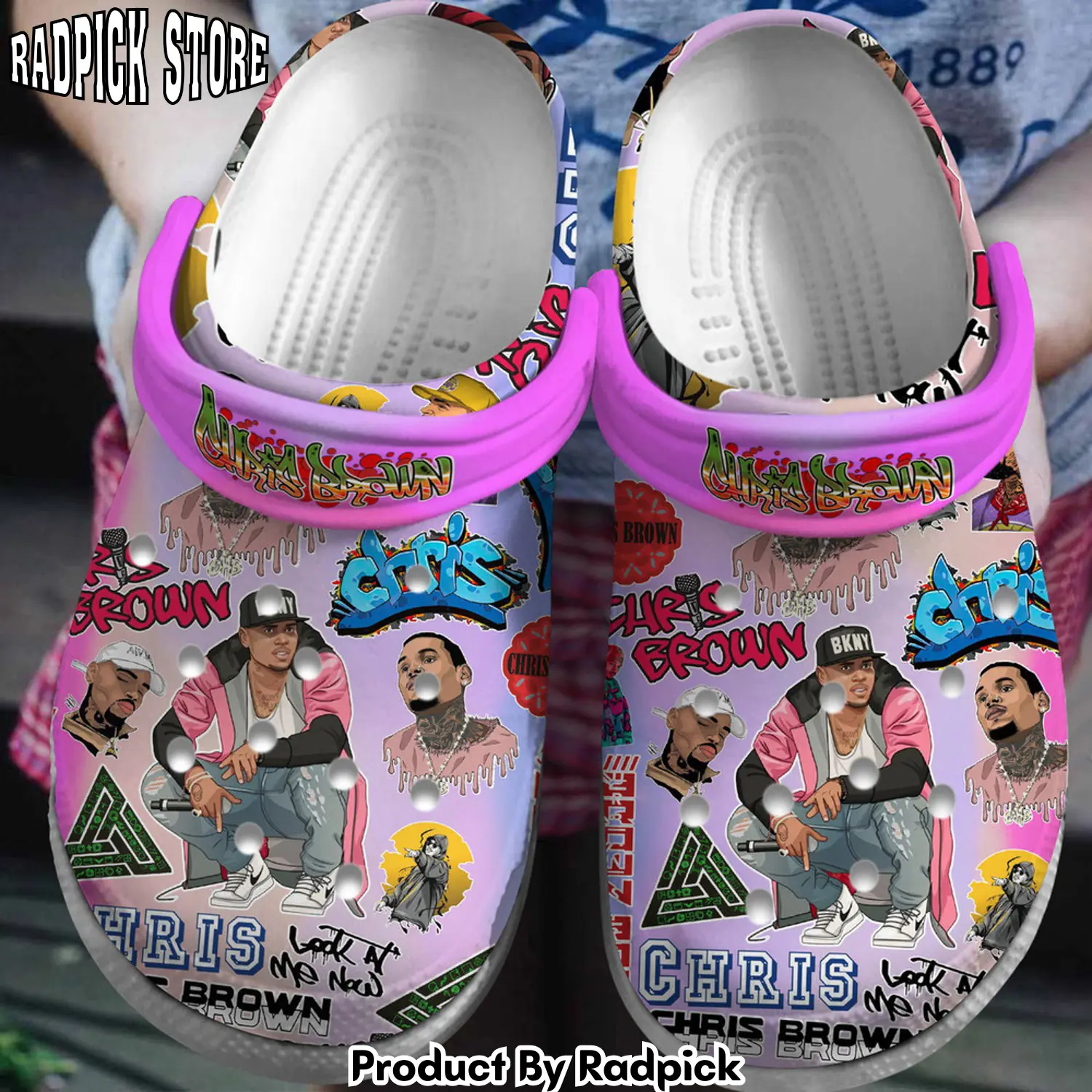 Radpick chris brown music premium clogs shoes comfortable for men women 6qy rp6527285